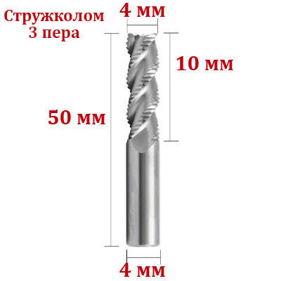 Фреза Стружколом 4*4*10*50 мм