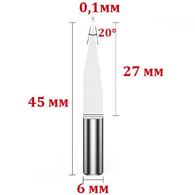 Фреза Гравер 6*0,1мм*20°