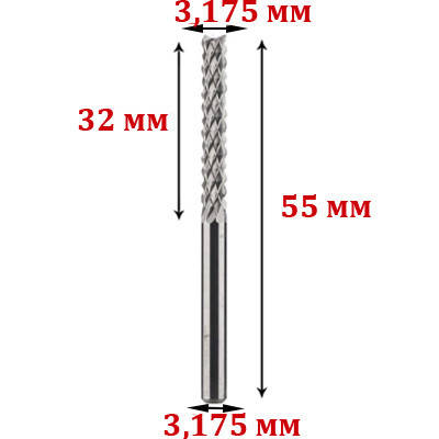 Фреза Кукурудза 3,175*32 мм