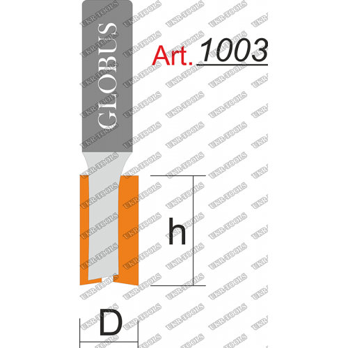 Фреза ГЛОБУС 1003 пазовая прямая D30 h30 d12