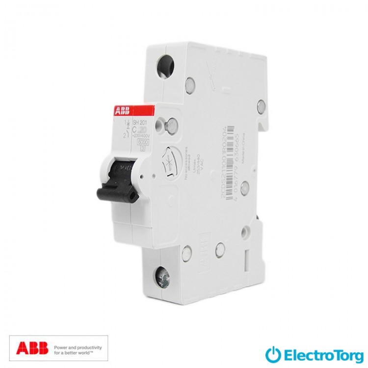 Автоматический выключатель S 201-С50/1полюс 50А ABB