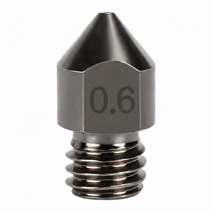Сопло MK8 для Elegoo Neptune 3/ Creality Ender-3/ Anet A8(A6)/ Prusa i3, 0.6мм, загартована сталь