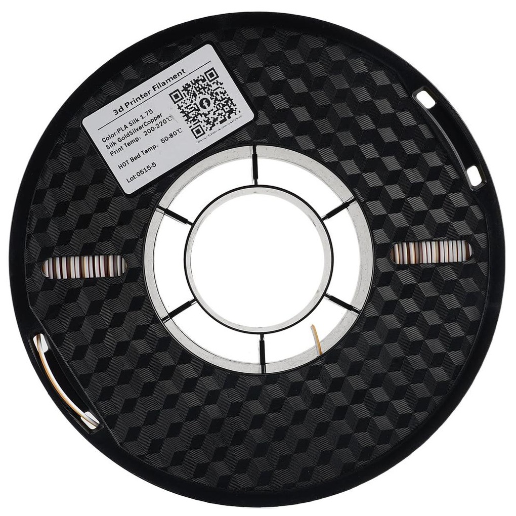 Філамент Kingroon Silk PLA Gold Silver Copper, 1.75мм, 1кг, золотистий/ срібний/ мідний