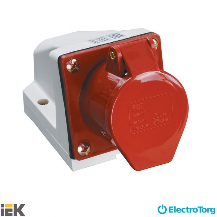Розетка 115 стационарная 3Р+PЕ+N 16А 380В IP44 ИЭК(IEK)
