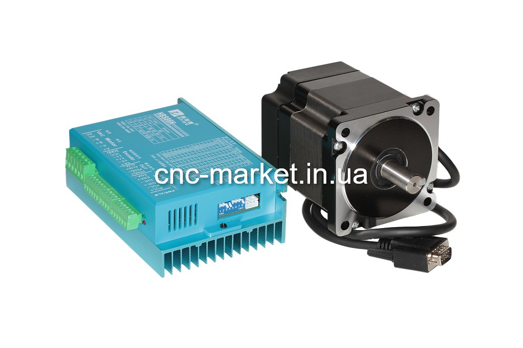Шаговый двигатель 86HSE4.5N-B32 с гибридным серводрайвером HBS86H