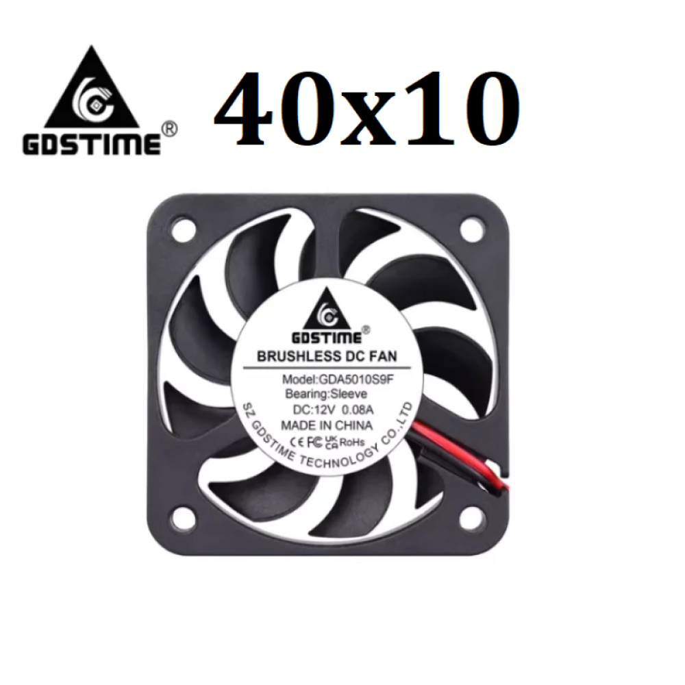 Вентилятор (кулер) 40×10 24В/12В GDA4010, Dual Ball, GDSTime