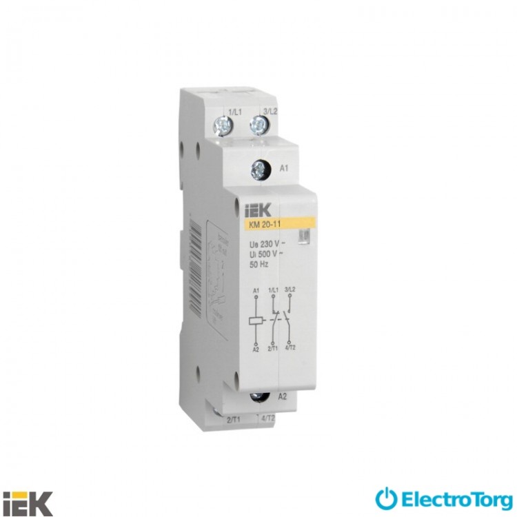 Контактор модульный КМ20-11 AC ИЭК (IEK)