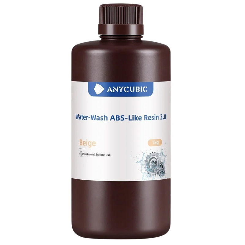 Смола фотополімерна Anycubic Water-Wash ABS-Like Resin 3.0 Beige, 1кг, бежева