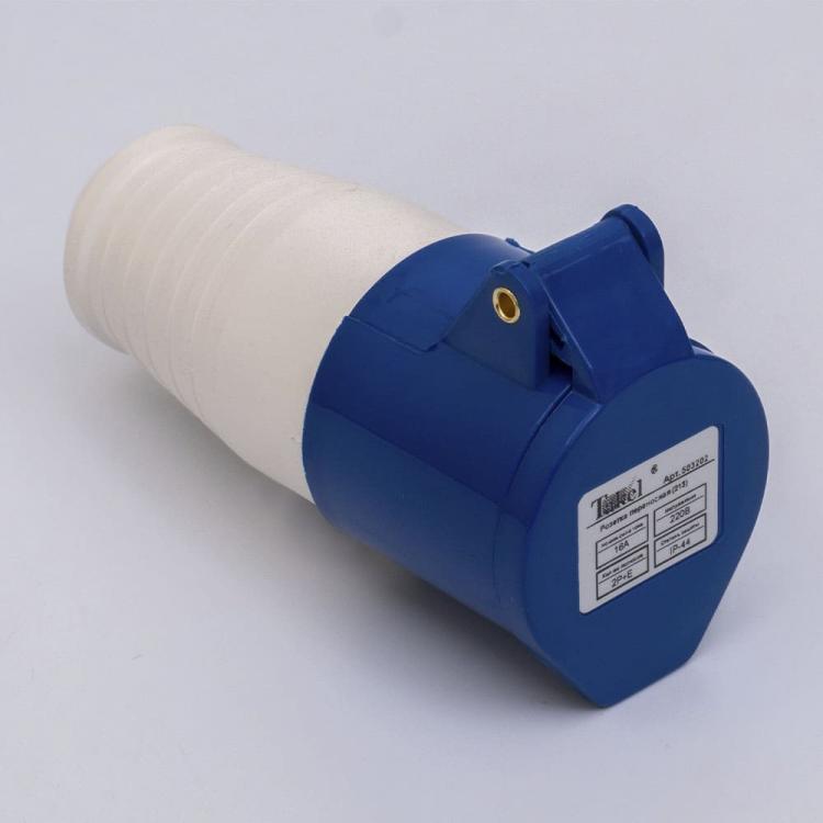 Розетка переносна 213 16А 220В 2Р+Е IP44 TAKEL