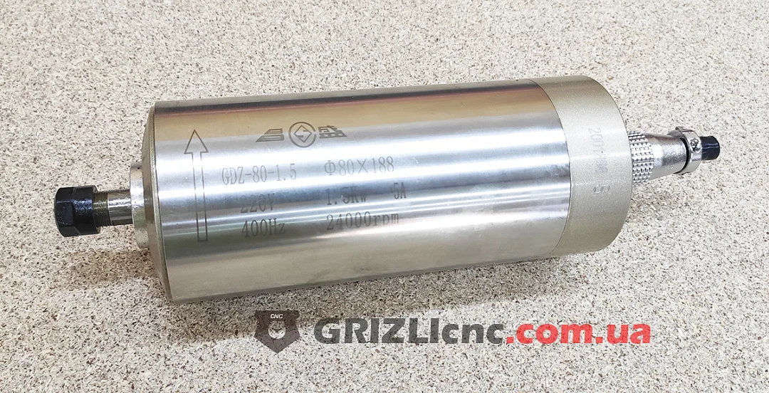 Шпиндель GDZ 1.5кВт 220В цанга ER11 водяное охлаждение (3 подшипника)