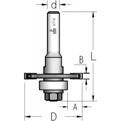 Фреза пазова дискова під Lamello D40 В4 d6 NB15003