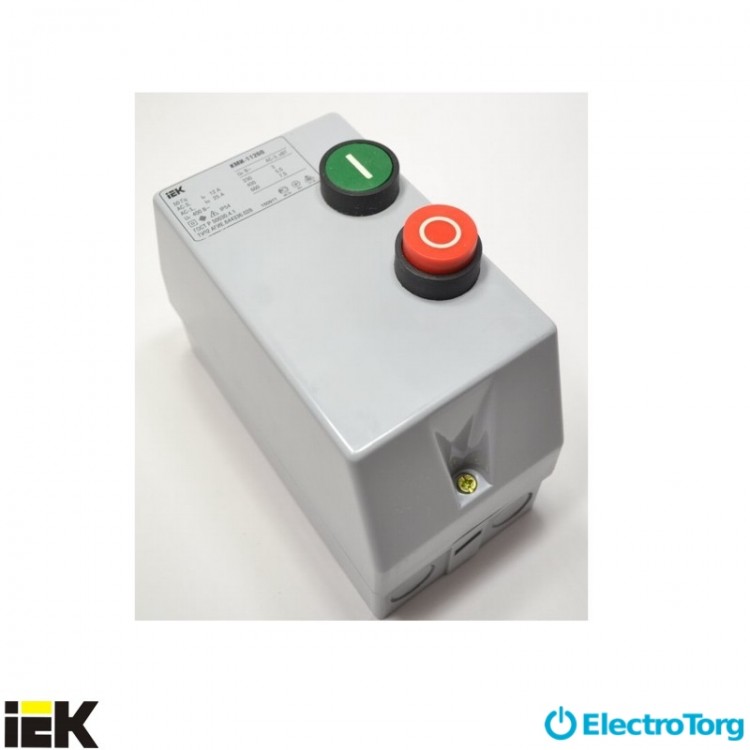 Контактор КМИ11260 12А в оболочке Ue=220В/АС3 IP54 ИЭК (IEK)