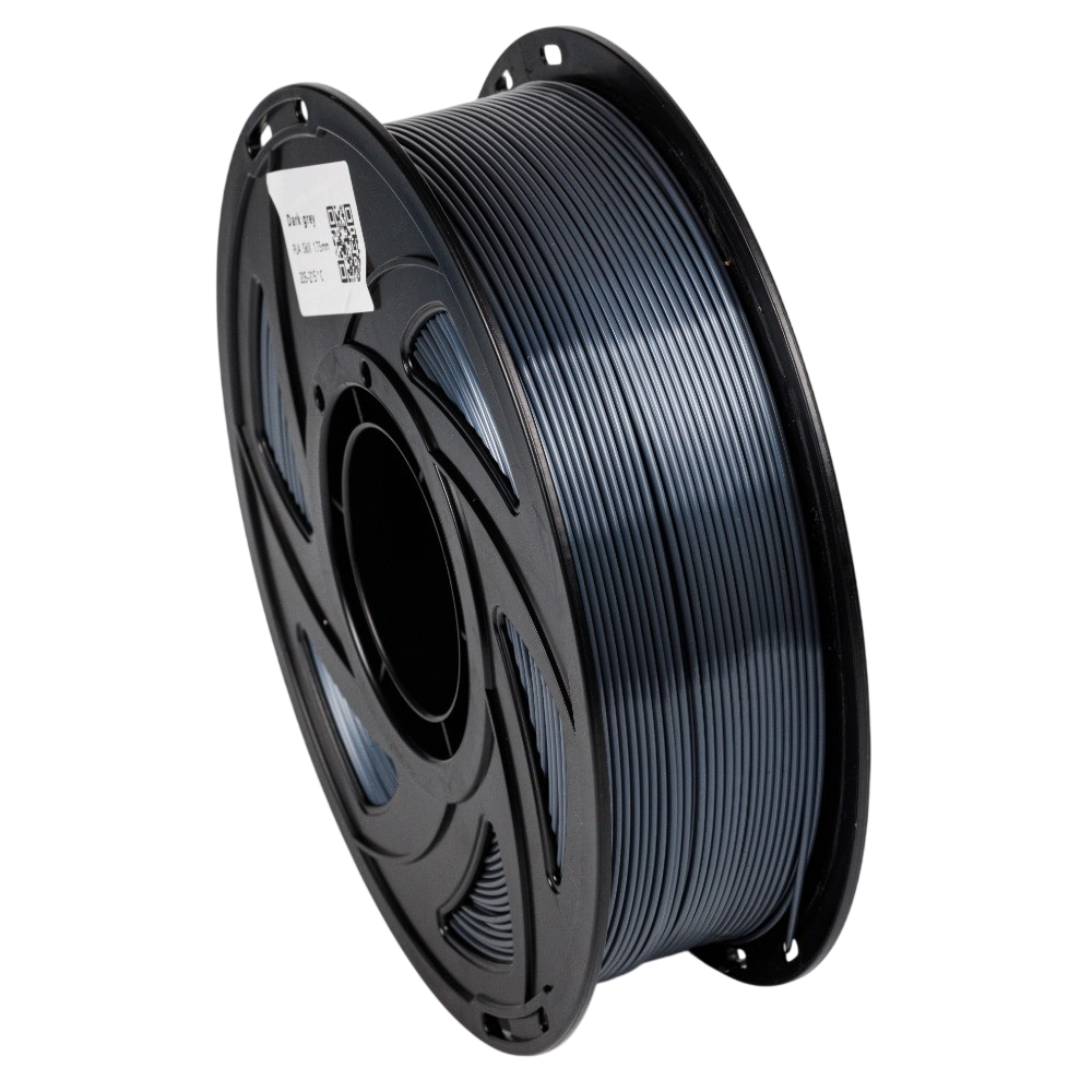 Філамент UA3D PLA Silk DARK GREY, 1.75мм, 1кг, темно-сірий