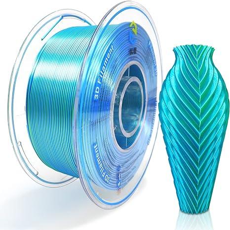 Філамент Kingroon Silk PLA Blue Green, 1.75мм, 1кг, синій/ зелений