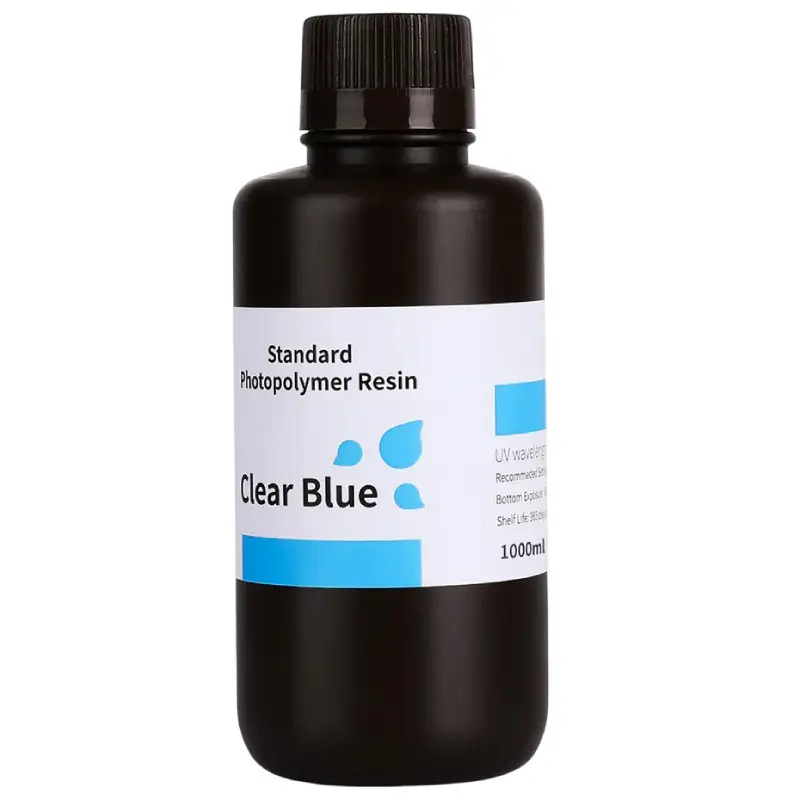 Фотополімерна смола Elegoo Standard Resin Clear Blue, 1кг, прозоро-синя