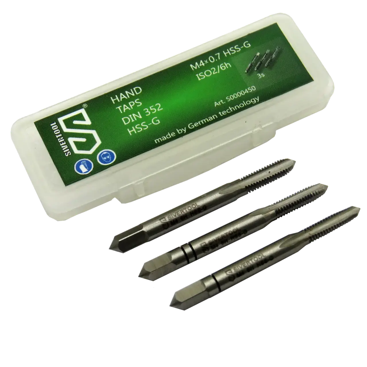 Мітчик ручний М4×0,7 HSS-G, DIN352 , комплект із 3-х штук