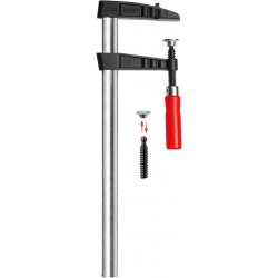 Чавунна струбцина Bessey 1500x120 з посиленою рейкою і дерев'яною ручкою TGK150
