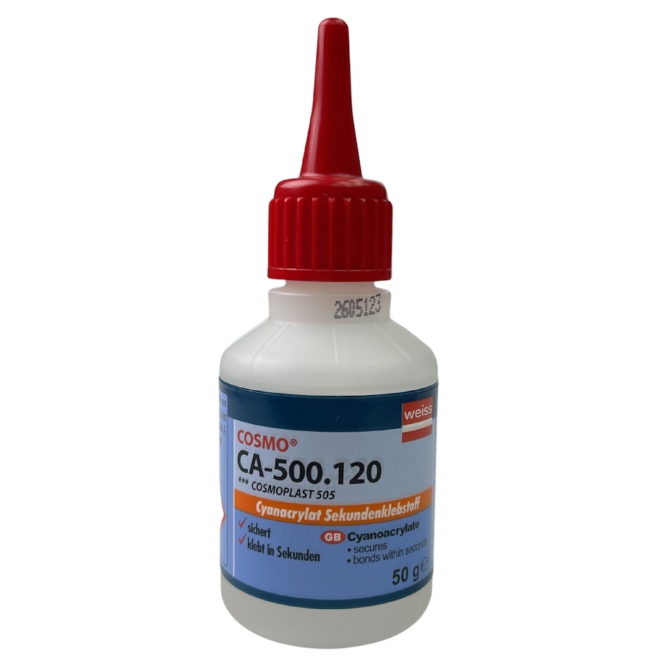 Клей COSMO CA-500.120 (Cosmoplast 505), ціанакрилатний, прозорий, 50мл