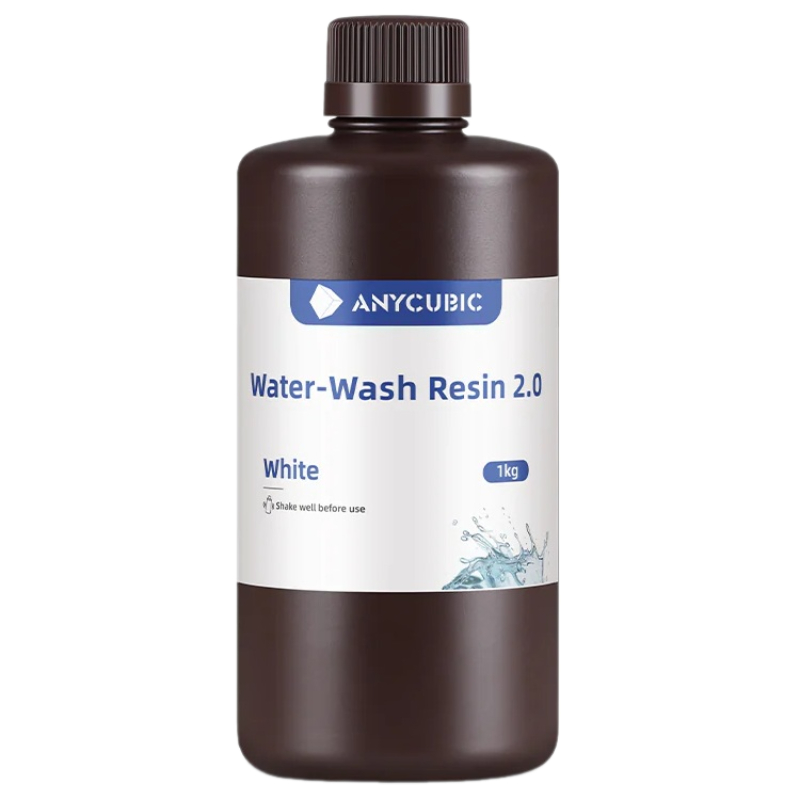 Смола фотополімерна Anycubic Water-Wash Resin+ 2.0, 1кг, біла