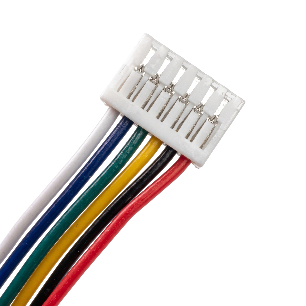 ПВХ кабель 28AWG 100мм із подвійним роз’ємом JST GH1.25 Female із защіпкою (фіксатором), реверсний, 6P
