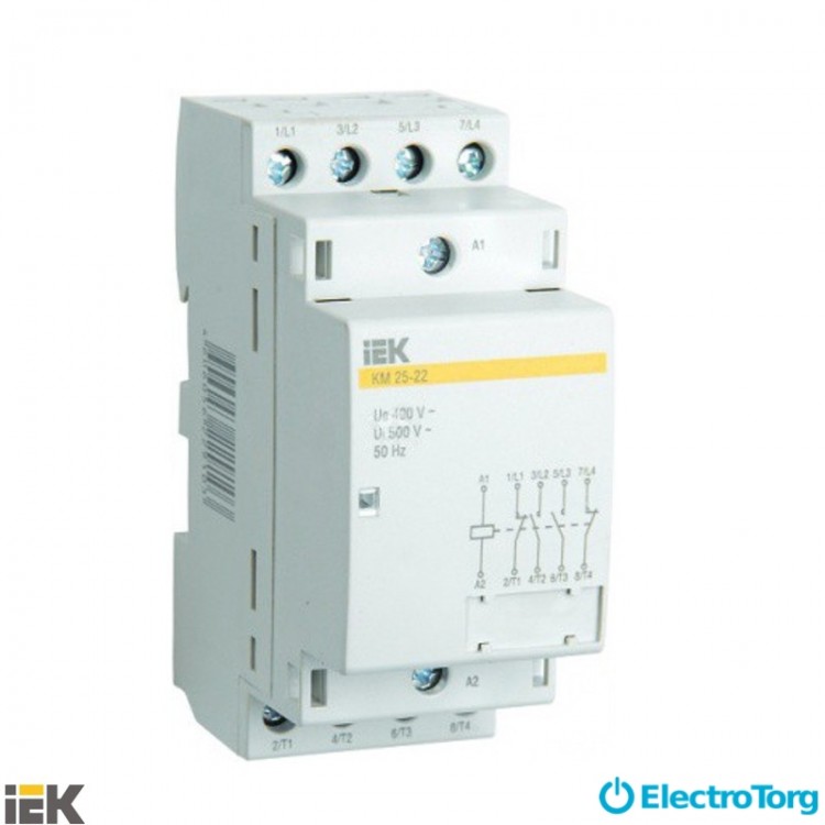 Контактор модульный КМ25-22 AC ИЭК (IEK)