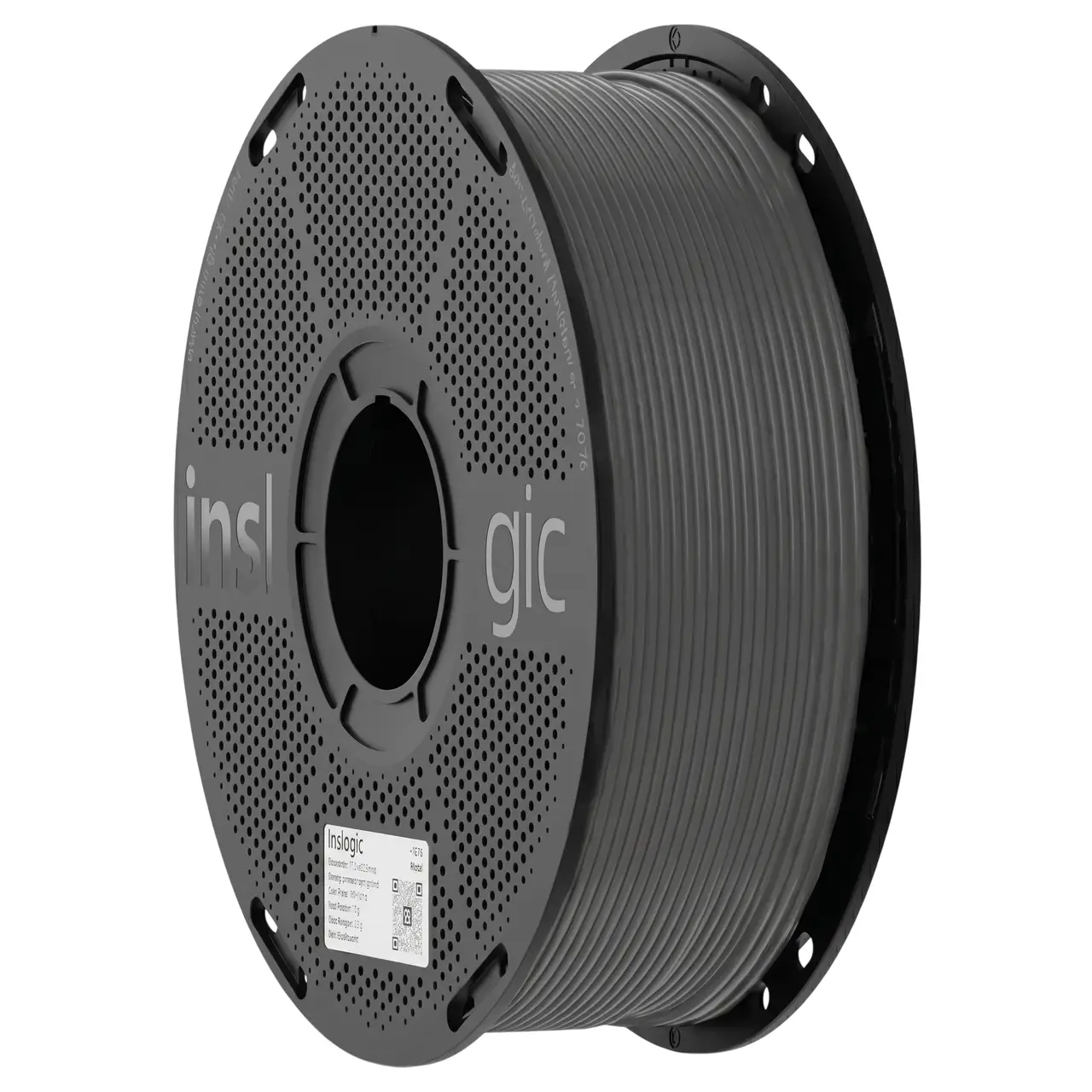 Філамент Inslogic ABS Grey, 1.75мм, 1кг, сірий