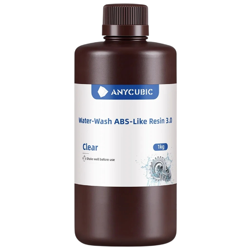Смола фотополімерна Anycubic Water-Wash ABS-Like Resin 3.0 Clear, 1кг, прозора