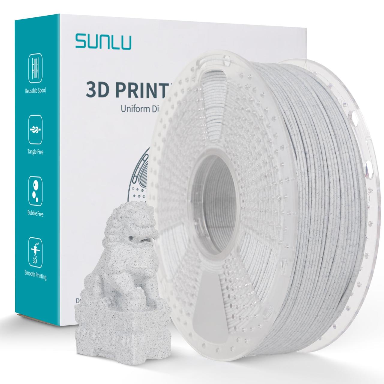 Філамент Sunlu PLA Marble, 1.75мм, 1кг, мармур