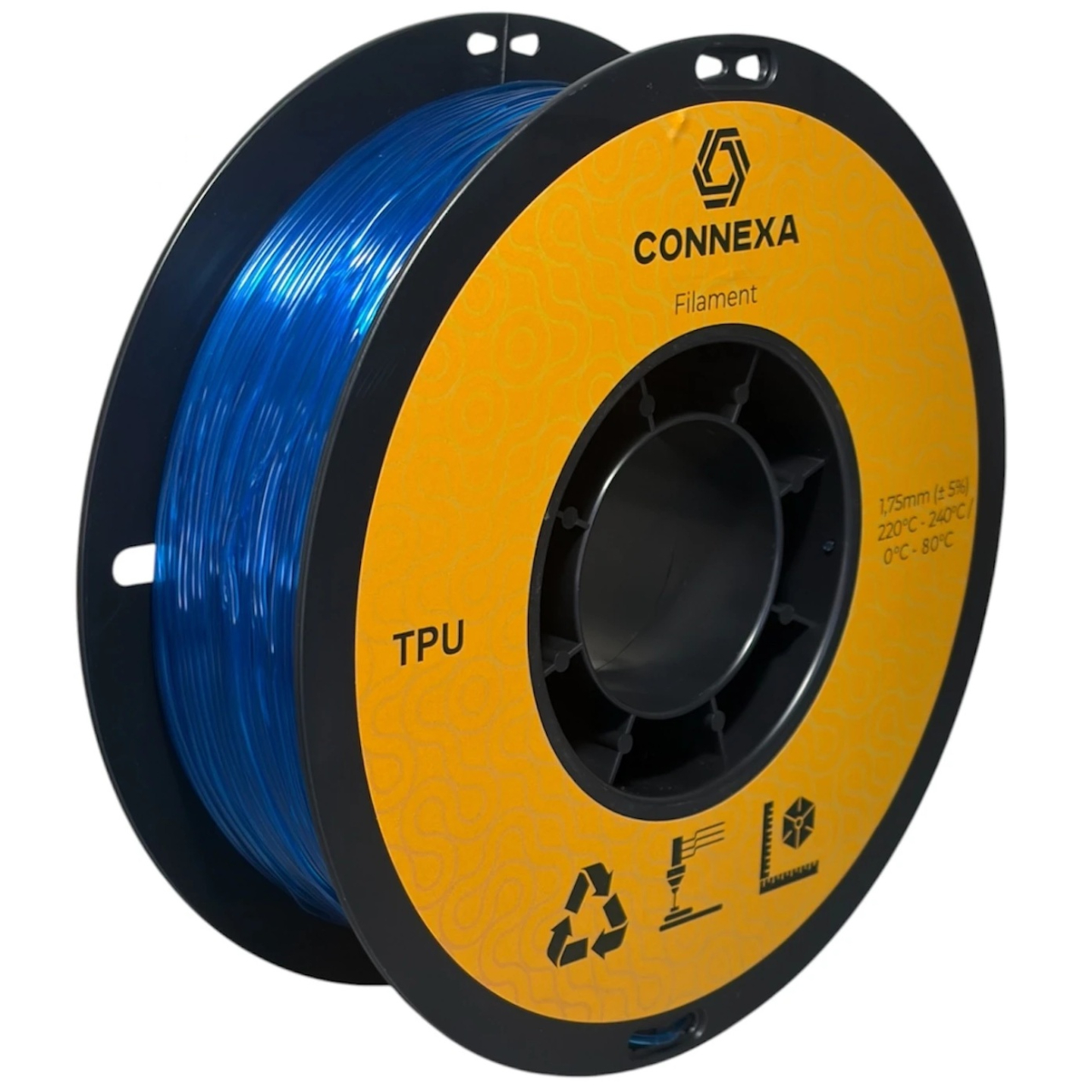Філамент Connexa TPU 95A Aqua Blue, 1.75 мм, 1 кг, морська хвиля