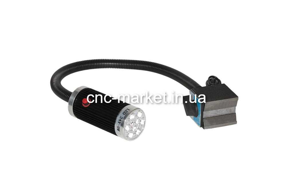 Прожектор станочный (50D LED) 9W (24V) c магнитом