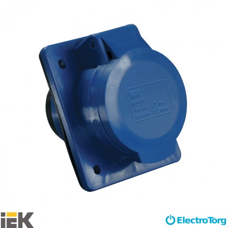 Розетка 423 скрытая 2Р+PЕ 32А 220В IP44 ИЭК(IEK)