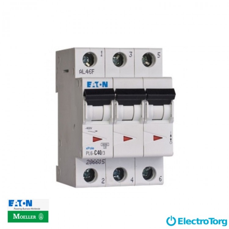 Автоматический выключатель HL6-C16/3 Moeller Eaton
