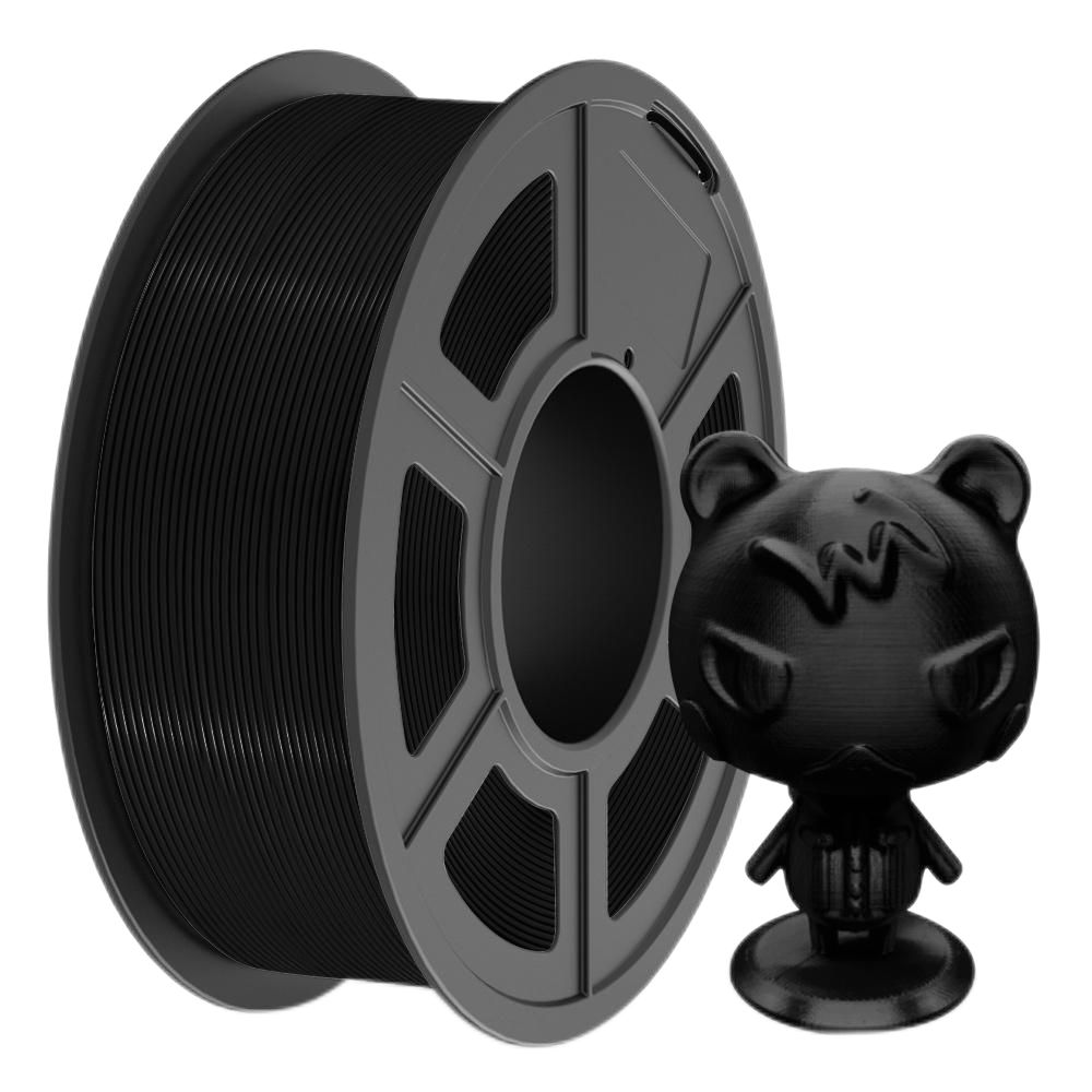 Філамент Sunlu TPU-SILK Black, 1.75мм, 1кг, чорний