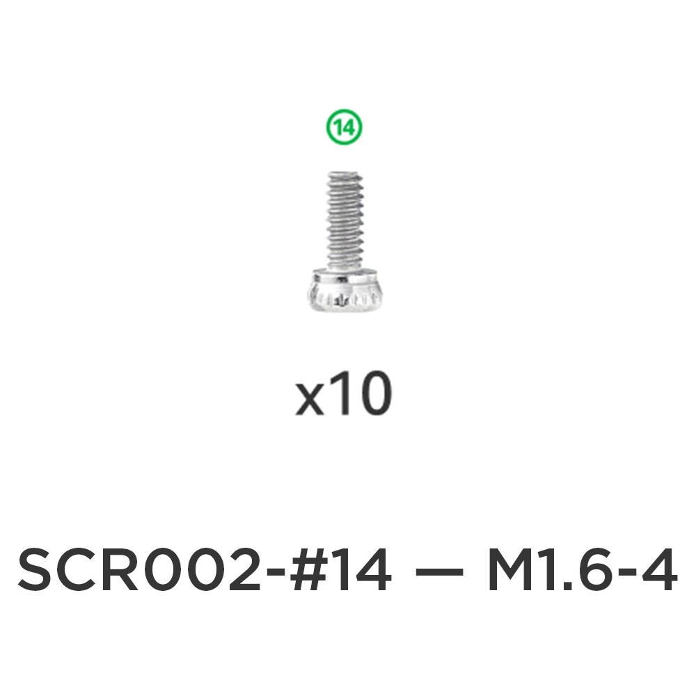 Набір гвинтів Bambu Lab X1/ P1 та AMS №14 M1.6-4, (оригінал, SCR002-14)