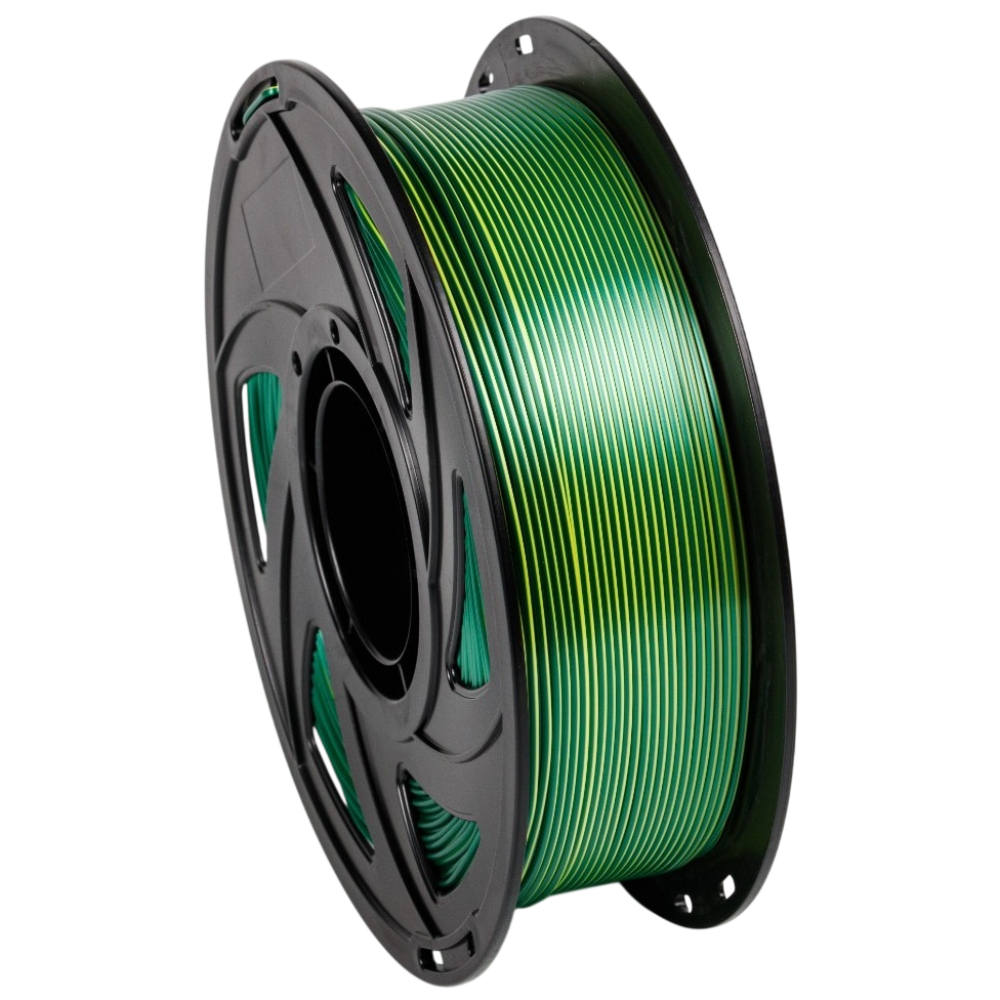 Філамент UA3D PLA Silk Dual Color Yellow+Green, 1.75мм, 1кг, жовтий/ зелений