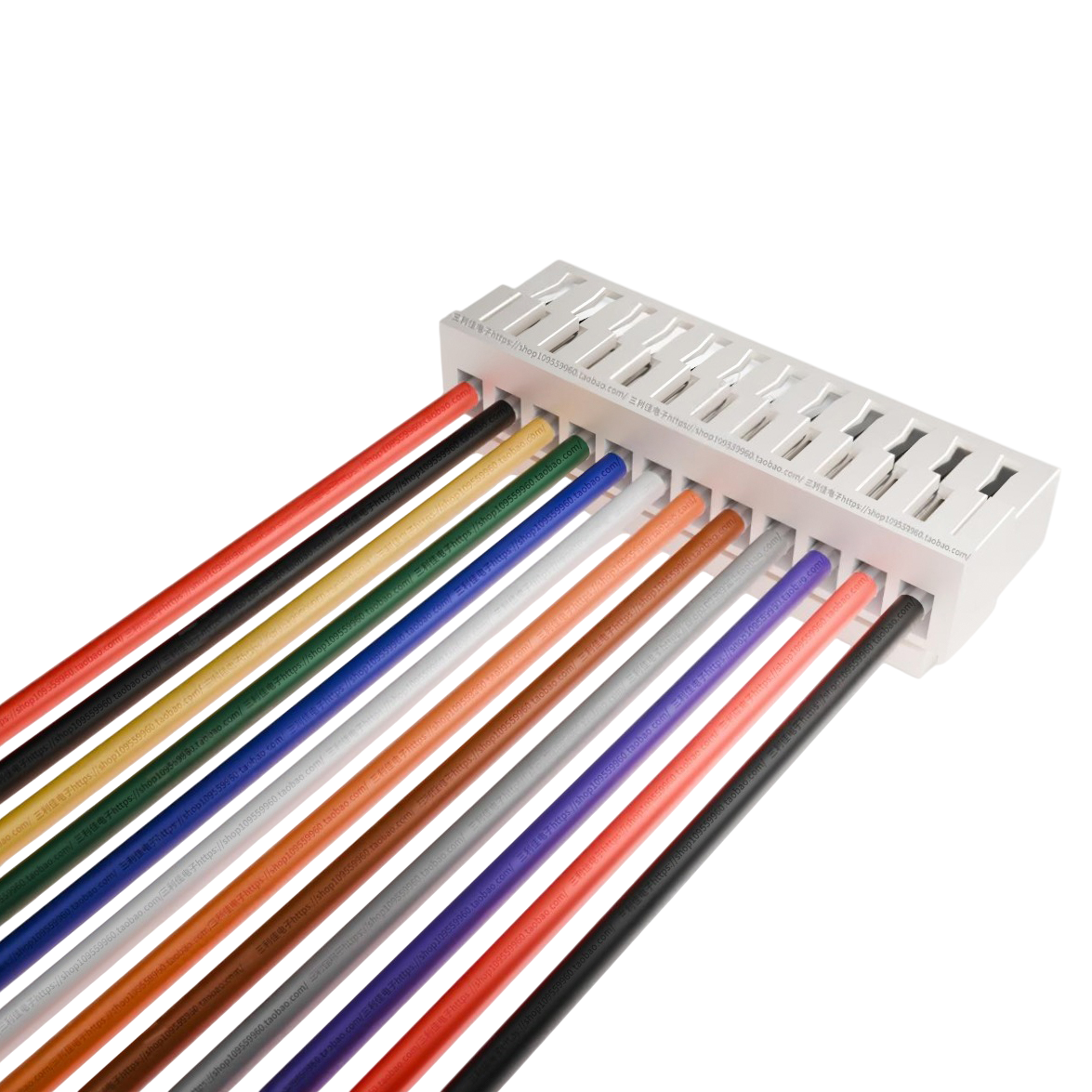 ПВХ кабель 28AWG із роз’ємом JST GH 1.25мм Female 12P, 300мм