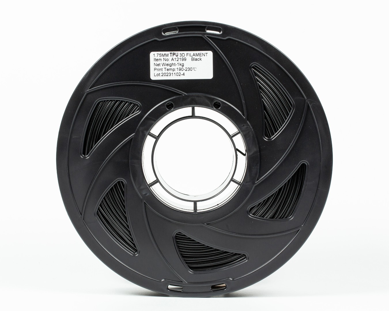 TPU 95A Filament (пластик) для 3D принтера Чорний 1кг, 1.75мм
