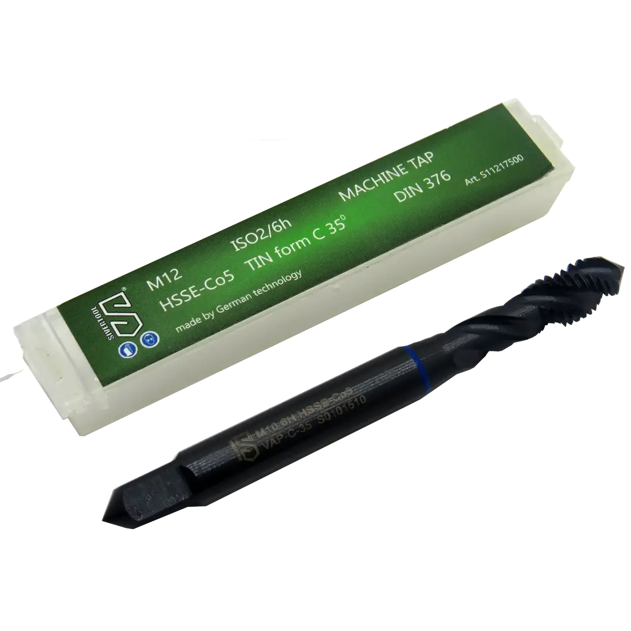 Мітчик М12×1,75 HSSE-Co5 VAP, DIN376, форма C 35° blue, 1000Н/мм2