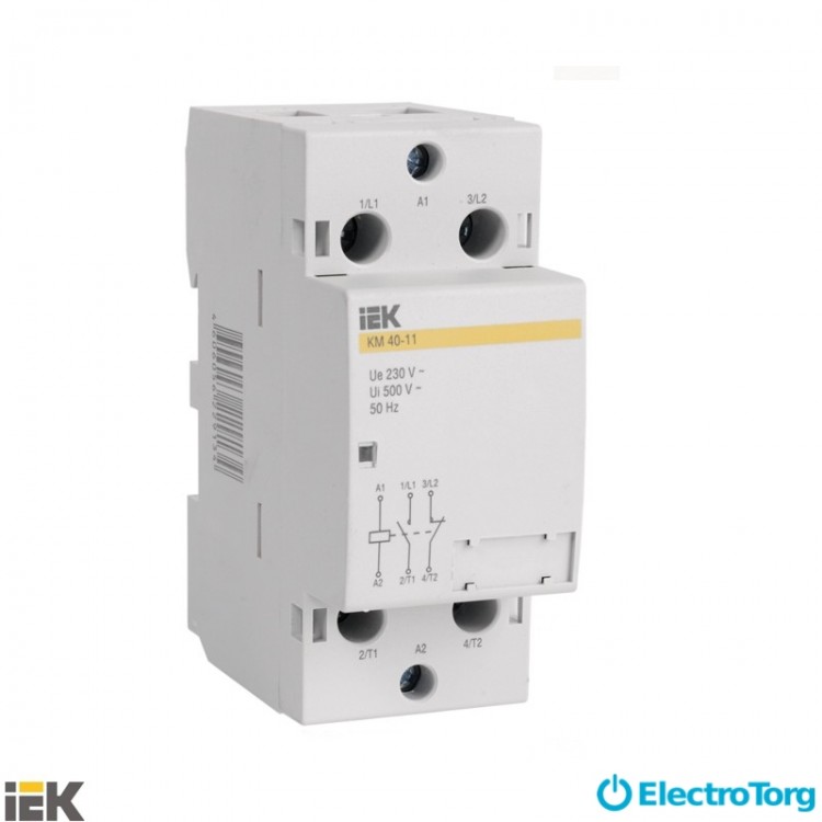 Контактор модульный КМ40-11 AC ИЭК (IEK)