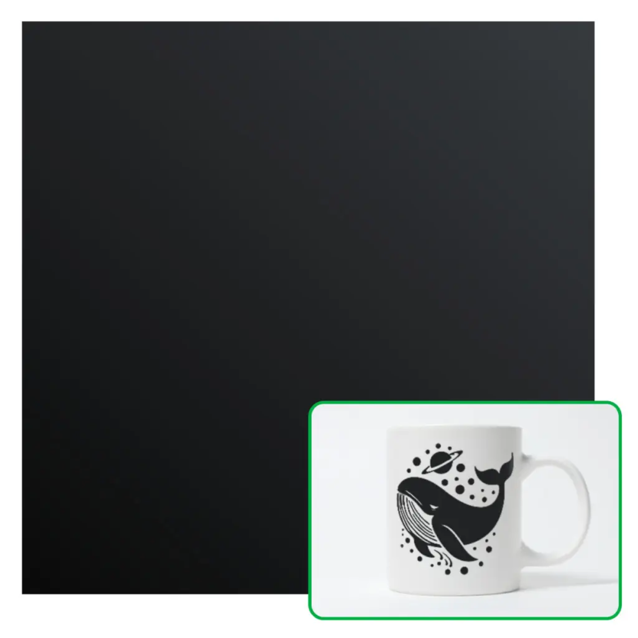 Вінілова плівка матова Bambu Matte Removable Vinyl, 300*300мм, чорна, 10шт (оригінал, YG011)