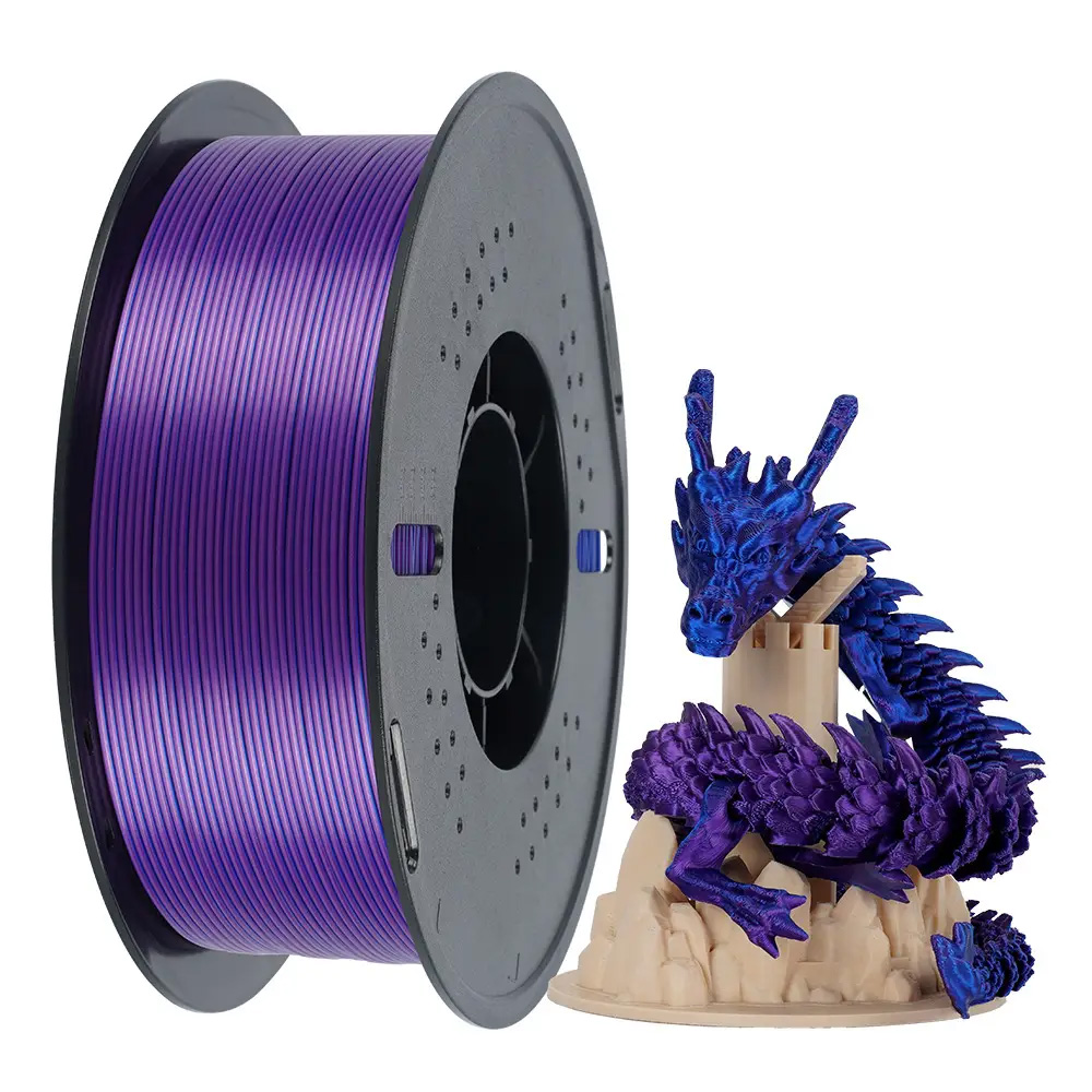 Філамент Kingroon Silk PLA Blue Purple, 1.75мм, 1кг, синій/ фіолетовий