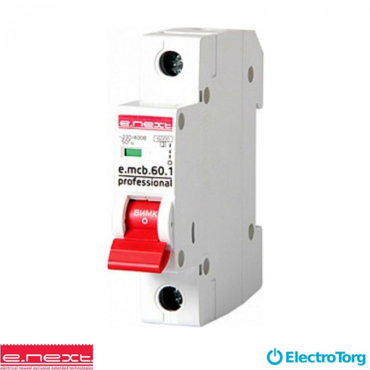 Авт. выкл. e.mcb.pro.60.1.С 3, 1р, 3А, С, 6кА e-next