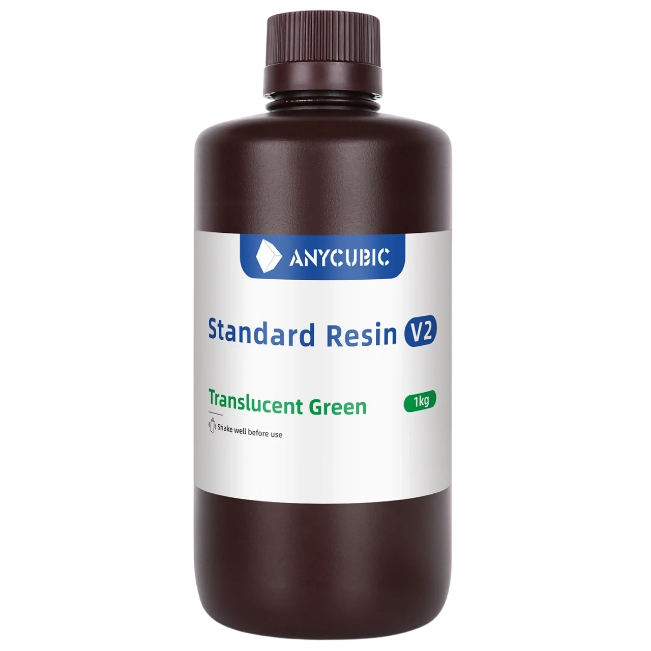 Смола фотополімерна Anycubic Standard Resin V2 Translucent Green, 1кг, зелена напівпрозора