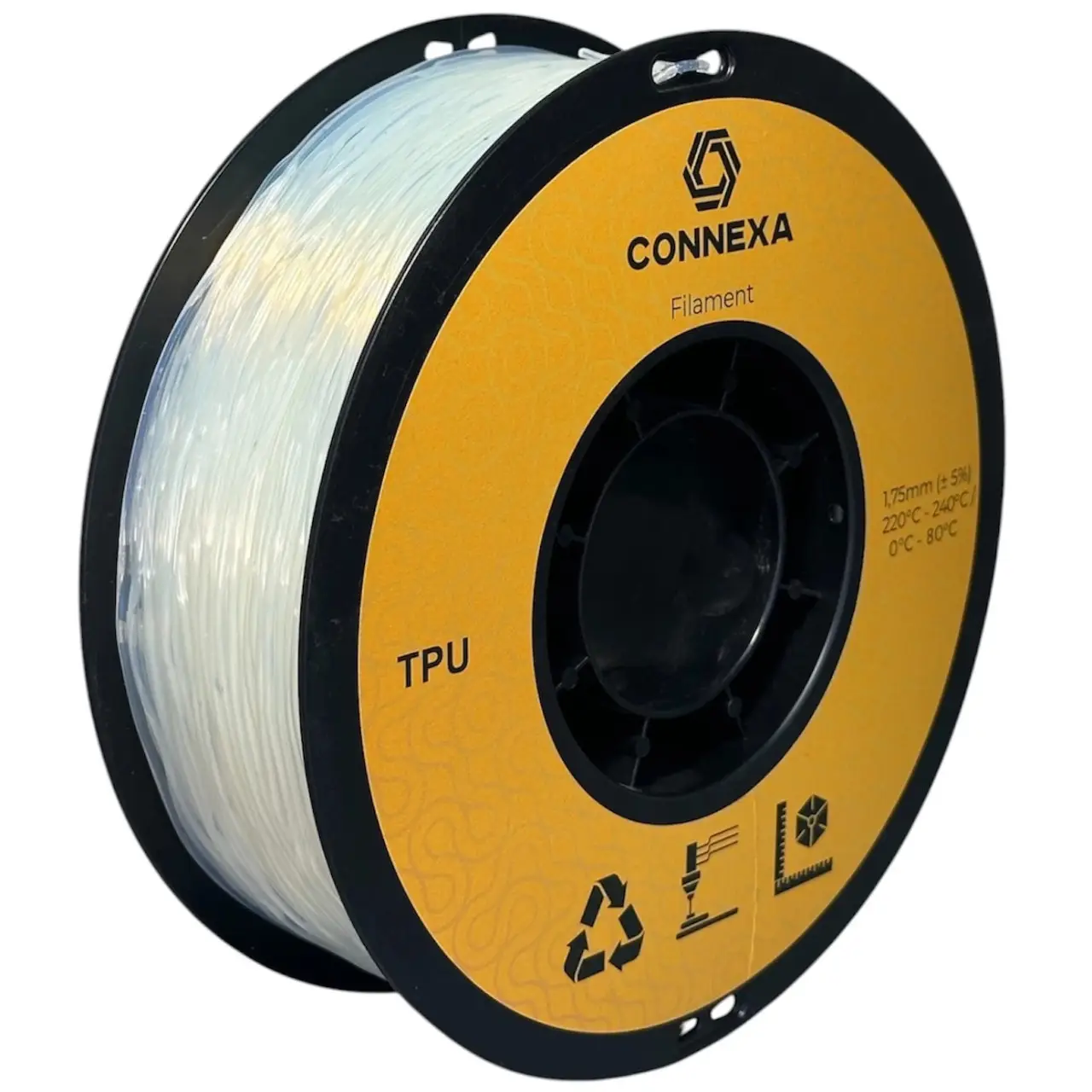 Філамент Connexa TPU 95A Transparent, 1.75 мм, 1 кг, прозорий