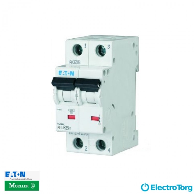 Автоматический выключатель HL6-C32/2 Moeller Eaton