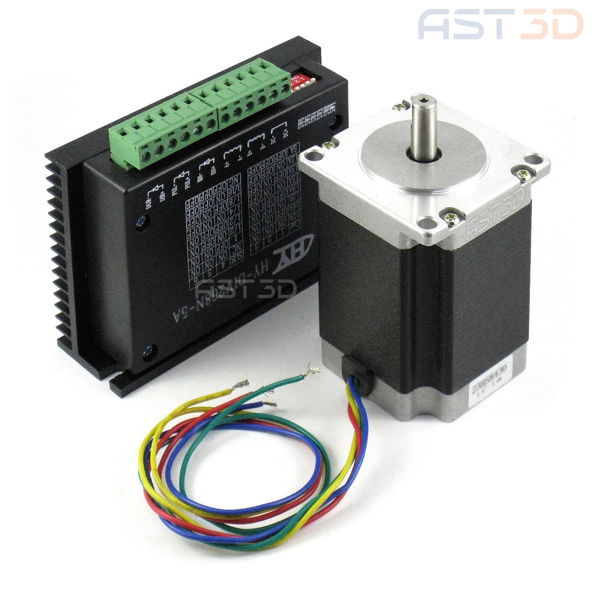 Шаговый двигатель Nema 23 с драйвером (TB6600, Leadshine)