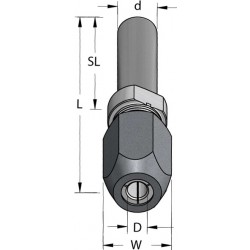 Подовжувач з цанговим патроном D12,00 d12 L92 TX12002