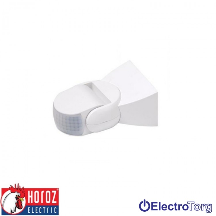 Датчик движения серии "MEGANE" 180° IP65 белого цвета Horoz Electric