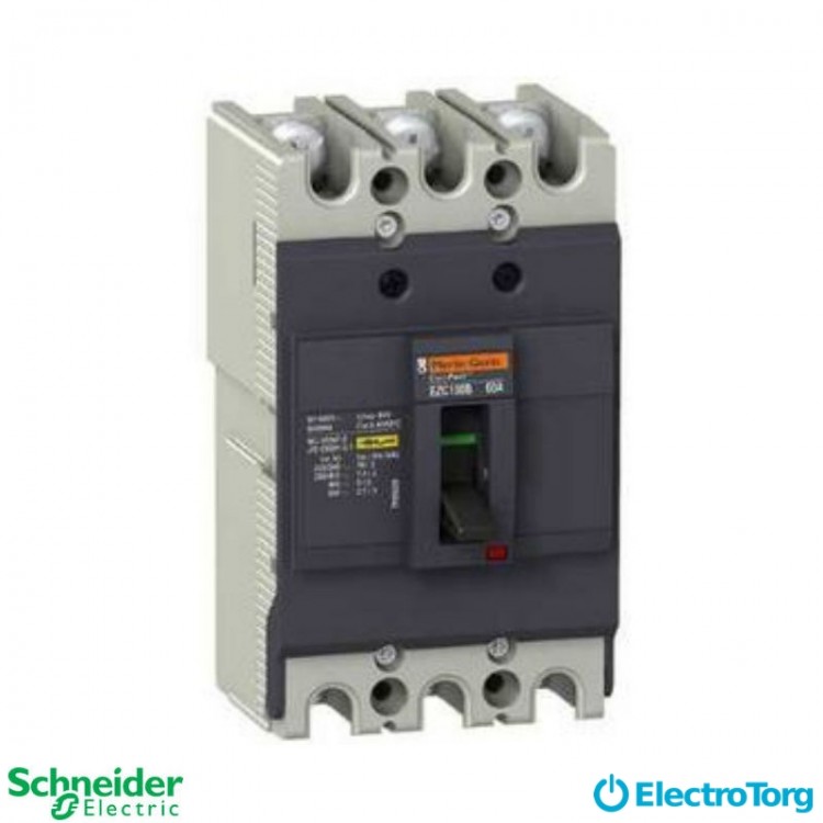 Автоматический выключатель EASYPACT EZC250N 3P3T 25кА 200A Schneider Electric