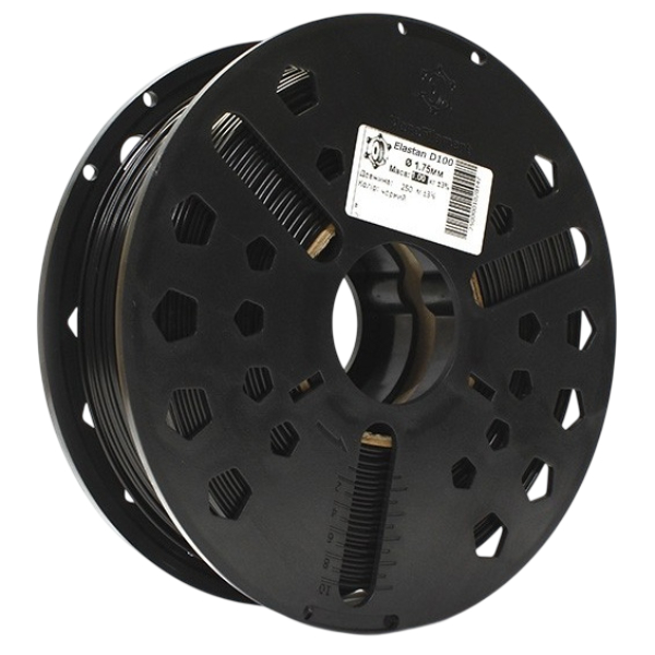 Філамент MF ELASTAN D100 Black, 1.75мм, 1кг, чорний